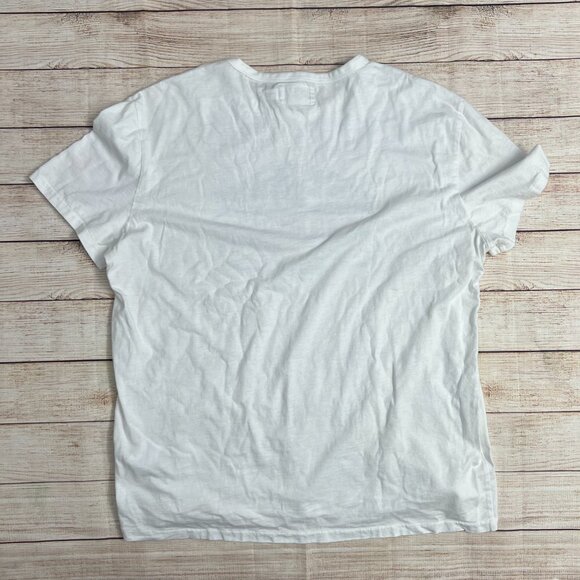 Vintage Polo Ralph Lauren Denim‎ Supply Eagle Logo Tee White T-Shirt Mens XL - Picture 2 of 10